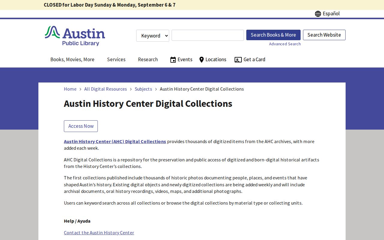 Travis previous residents Austin History Center digital collections